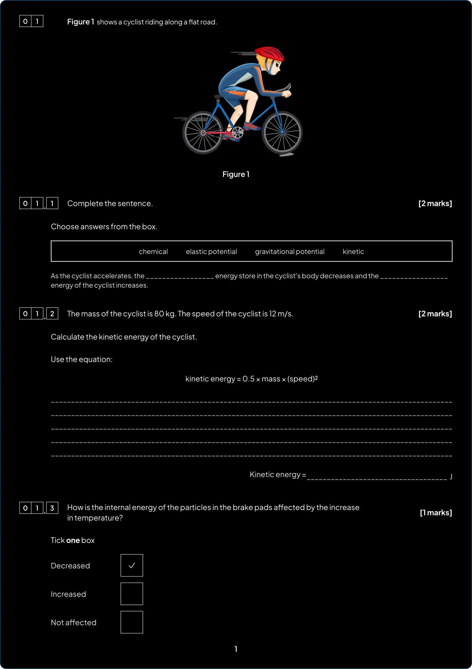 EduSpace exam-style question set mapped to an exam board specification